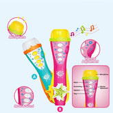 Children's Karaoke Gaming Model Singing Music Microphone Toy with Light